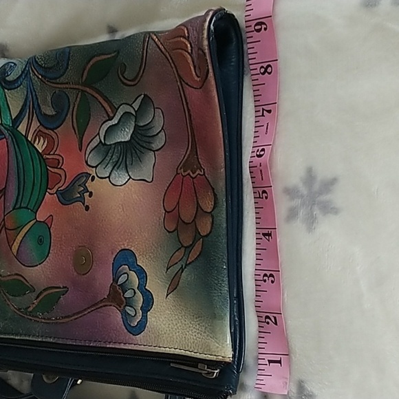 Anuschka Hand Painted Songbird Leather Crossbody Bag - Picture 14 of 14